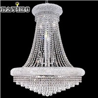 Luxury Vanity Large Crystal chandelier 14 lights modern light living room chrome lighting Fixture 70cmW x 90cmH