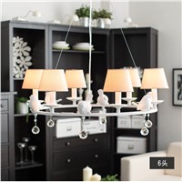 livingroom chandelier lron Bird lamp chandelier lighting for girls room diningroom bedroom restaurant White creative lighting