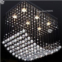 High-grade lightflush mount luxury contemporary wave crystal chandelier ,living room dinning room light K9 crystal lamp