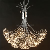 Modern Dandelion K9 LED Crystal Chandelier Light Lamp Chorme Flower Ceiling Fixture Lighting Candelabros de cristal