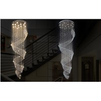 K9 Crystal Stair LED Chandeliers Modern Artistic Creative Fashion Spiral Suspension Lighting Restaurant Hotel Villa Hanging Lamp