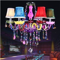 Kitchen chandelier Light Fixtures K9 crystal 6 Lights lustres para sala de jantar for Bedroom modern chandeliers china