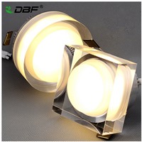 LED Crystal Downlight Square/Round 1W 3W 5W 7W LED Ceiling spot light led recessed lamp for home decoration kitchen Lighting