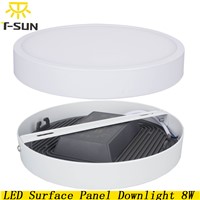 T-SUNRISE LED Panel Light Surface Mounted 8W 4014 SMD Aluminum Plate LED Flat Lamp Round LED Ceiling Recessed Lamp AC85V-265V