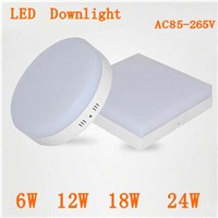 Low price New Surface mounted 6w 12w 18w 24w AC85-265V led downlight panel light 2835SMD Ceiling hallway Down lamp