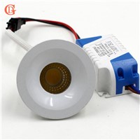 4pc 3W Round COB Mini Led Spot light Mini Dimmable Led Recessed Downlight Cabinet LED Lamp With Led Driver