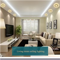 ZINUO Surface Mounted LED Downlight 3W 5W 220V Crystal Aisle Light Round Living Room Bedroom Ceiling Lamps Balcony Punch Hall