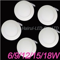 Ultra Thin Led Panel Lights 3W/4/6/9W Led Ceiling Downlights 12/ 15/18/24W Round Spot Led Recessed Ceiling Lamps Lights 220V110V