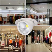 ZINUO 10W 15W COB Led Downlights Recessed Ceiling Spot Light 360 Degree Adjustable Ceiling Downlight For  Home Office AC85-265V