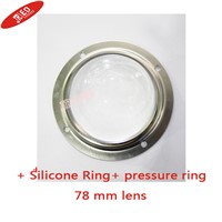 1PCS 78 mm concave lens + Silicone Ring + pressure ring suitable for 20W 30W 50W 70W 80W 100W 120W High Power Leds 90 degrees