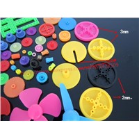 55 Pcs colorful Different Type Mini Plastic Gear  Plastic Bearing Gear Set DIY reduction gearbox for toy car 0.4 modulus