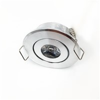 50pcs/lot 1w 3w  cabinet LED Mini downlight 85-265V silver shell ceiling recessed light with LED Driver warm/nature white