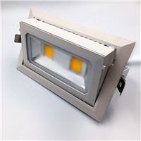40W45W Rotatable Rectangle LED COB Downlights Adjustable 90degree Die-cast aluminum white flood lamp Replace R7S halogen lamp