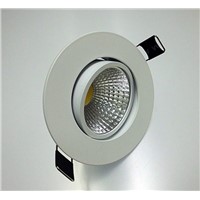 Wholesale 100pcs COB LED Downlight Round 5W 7W 10W 12W Rotatable,(Shell color White,Aluminum ,AC110 220V230V