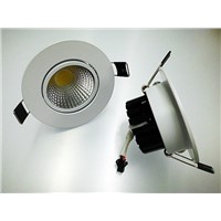 Hot New 20PCS 3W 5W 7W Cob  Led Downlights 120 Beam Angle Cool/Warm White Led Fixture Downlights Recessed Lamp AC 85-265V CE