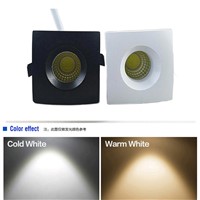 4Pcs 3W COB dimmable Square LED Ceiling Downlight Recessed LED Wall lamp Spotlight AC110V-240V With LED Driver For Home Lighting
