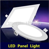 10 pcs/lot 3W 4W 6W 9W 12W 15W 18W 25w LED panel lights square(round) downlight thin ceilling lamps with drive power 110V220V