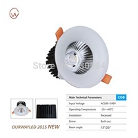 1500lm/w 14w high quality commercial downlight lighting with high color rendering, uniform luminance