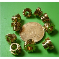 0.5 module-11Teeths  copper gear 90 degrees combination helical gear-Diameter:8.7mm  Hole D:mm