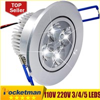 Epacket FREE LED Ceiling Downlight Recessed Cabinet LED Wall Down lamp light Lighting LED Bulb Panel Light With Driver