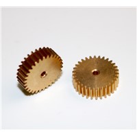 5PCS/LOT  0.5M-30teeth metal copper  small motor  modulus spur gear---hole:2mm