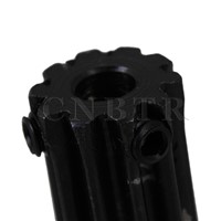 CNBTR 2 x Module 1 Black 5mm Hole 10T Motor 45 Steel Gear Wheel with Top Screws
