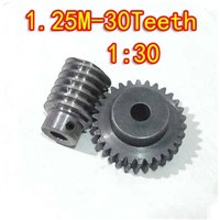 D:41.25MM 1.25M-30T Speed ratio:1:30 45# steel Worm gear+wore rod --gear hole:10mm rod hole:8mm