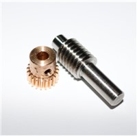0.5M-20Teeths   Gear Diameter:11.2mm  Inner Hole:4mm  Rod L:33MM Stainless Steel Worm Gear