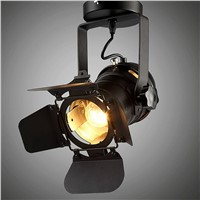 Industrial Lift Ceiling Lamp Bar Clothing Personality Retro Track Light Vintage Absorb Dome Light with GU10 Bulb