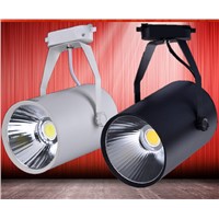 10pcs/lot Wholesale 30W COB LED Track Light Bulb 85-265 Volt LED Wall Track Lighting White shell Black shell