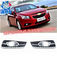 2PCs/set car LED DRL light dimming daylight led drl Daytime Running Light for Chevrolet Cruze 2009 2010 2011 2012 2013 fog lamp