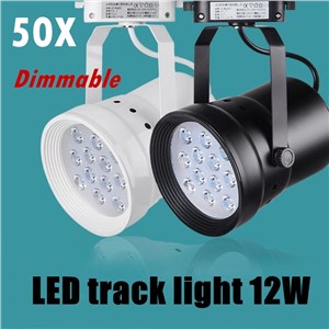 50X LED Track Light Dimmable 12W  Rail Lamp 130-140lm/W Spotlight Shoe Clothing Store Shop Lights Supermarket Indoor Lighting