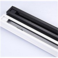 LED Track Line 1 Meter two-wire Track Lights&amp;amp;#39; rail White and Black  Spotlight Line Lamp Slide Rail with Connector Free shipping