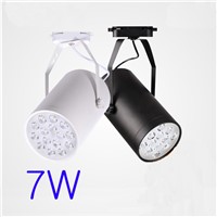 7W AC90-260V  Led Track Light Aluminum Material Black/White Shell Cloth Store Lighting