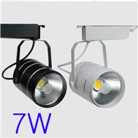 7W AC90-260V Led Track Line Lighting White/Black Body Aluminum Material