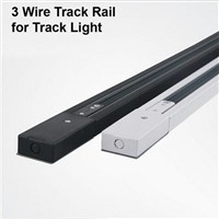 1M 3 Wire Phase 1 Circuit Aluminium Track Rail For LED Spotlight Lighting Track Systems Spot Light Rail 1 Meter Black White
