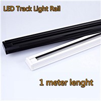 10pcs/lot led track light rail 1m spotlight light track white black 0.5 1 meter aluminum lamp light track light spotlight