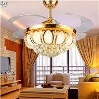 LED fan lights living room lamp bedroom lamp minimalist restaurant invisible retractable 42-inch Ceiling Fans  Rmy-0227
