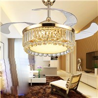 LED Modern Crystal Acrylic Ceiling Fan LED Lamp.LED Light.Ceiling Lights.LED Ceiling Light.Ceiling Lamp For Foyer Bedroom