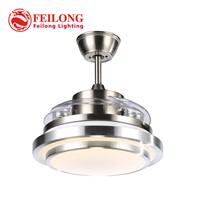 Free shipping New arrival LED Retractable Ceiling Fan Y4203 Energy Saving Remote Control Fan CEILING FANS with folded blades