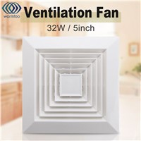 1Pcs White 32W 220V Ventilation Extractor Exhaust Fan Blower Window Wall Kitchen Bathroom Toilet Fan Hole Size 160x160mm US Plug