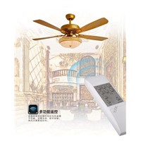 Luxury decorative fan light ceiling LED with remote control ceiling fan 52inch leaf ceiling fan light golden color
