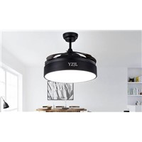 With remote control fan chandelier fan lights modern minimalist living room dining room bedroom LED fan chandeliers