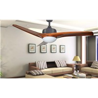 Simple fashionable 52inch retro restaurant continental fan ceiling LED Fan light remote control 3 mute bedroom living room fans