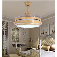 42inch frequency fan light ceiling chandelier fan with remote control LED living room bedroom ceiling chandelier fan light