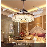 European Fan light chandelier antique luxury LED hotel fan chandelier living room, dining room bedroom simple fashion fans