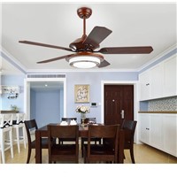New Chinese ceiling chandelier fan minimalist home bedroom ceiling chandelier fan LED with remote control antique vintage