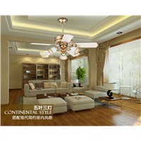 European retro Fan light ceiling Minimalism modern bedroom dining room living room ceiling fan lights LED fans Inventer 48inch