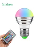 1Pcs Lovely 16 Colors RGB Christmas Decor Atmosphere LED Night light E27 5W 110V - 220V LED lamp Spotlight Bulb + IR Remote