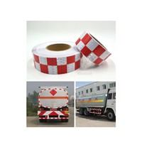 5cmx3m Shining Red White Color Square Self-Adhesive Reflective Warning Tape for Body Signs